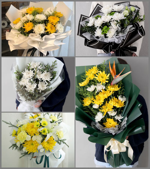山东青岛胶州市马店镇东王延庄村白事花束代送